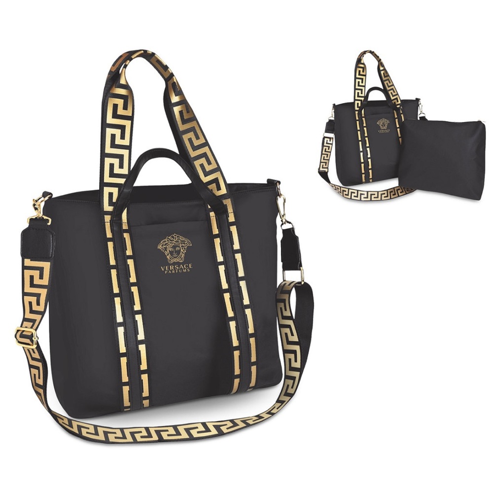 Versace Medusa Faux Leather Shopping Tote Shoulder Bag New Limited Edition